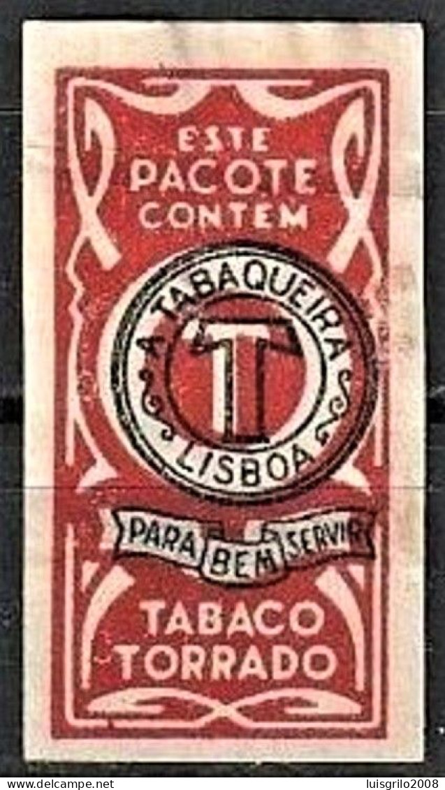 Portugal - Label/ Stamp Pack Of Cigarettes -|- Tabaco Torrado - A Tabaqueira, Lisboa - Tabaksdozen (leeg)