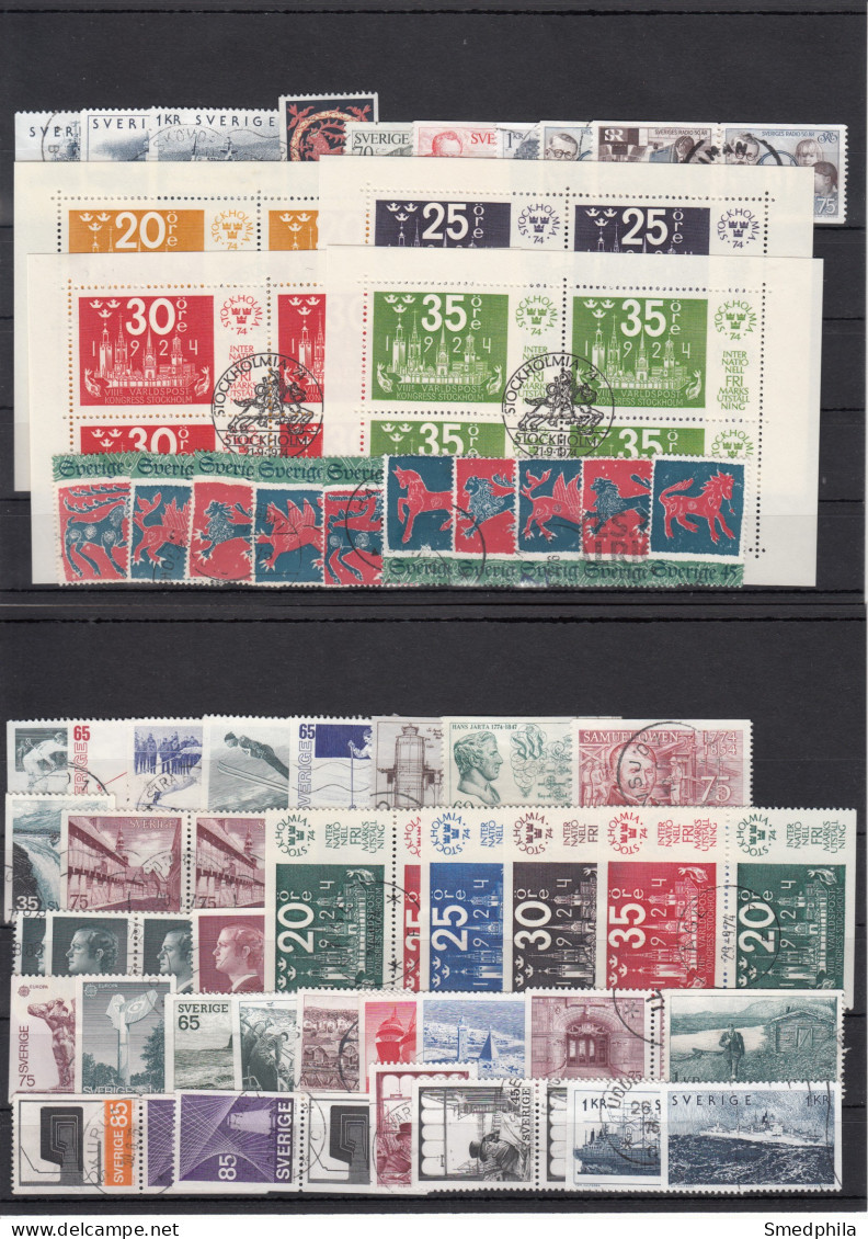 Sweden 1974 - Full Year Used - Années Complètes