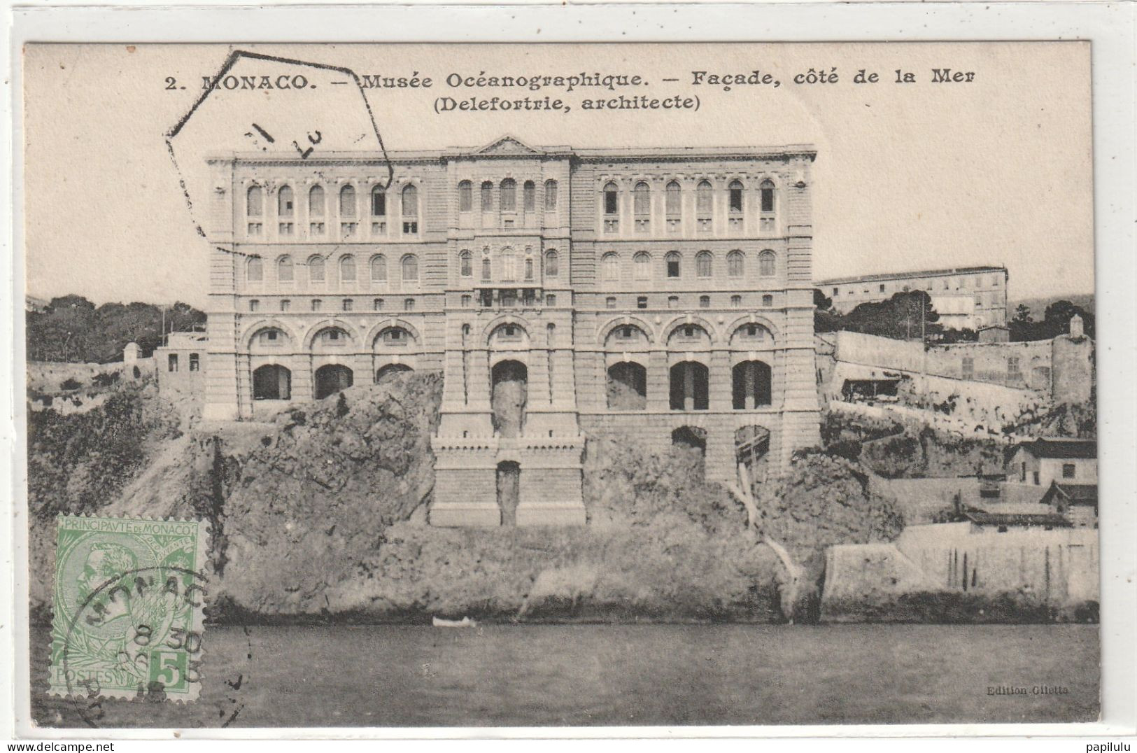 MONACO 69 : édit. Giletta N° 2 : Musée Océanographique , Façade Coté De La Mer - Oceanografisch Museum