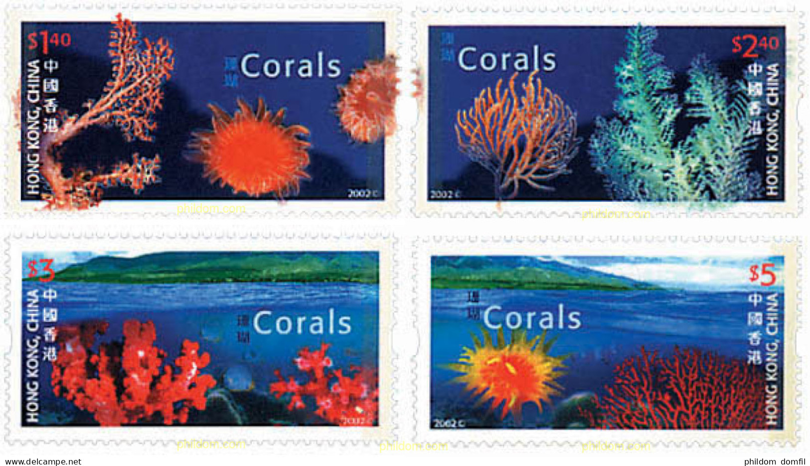 97935 MNH HONG KONG 2002 CORALES - Collections, Lots & Séries