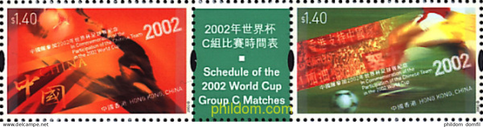 252908 MNH HONG KONG 2002 COPA DEL MUNDO DE FUTBOL. COREA DEL SUR Y JAPON-02 - Collections, Lots & Séries