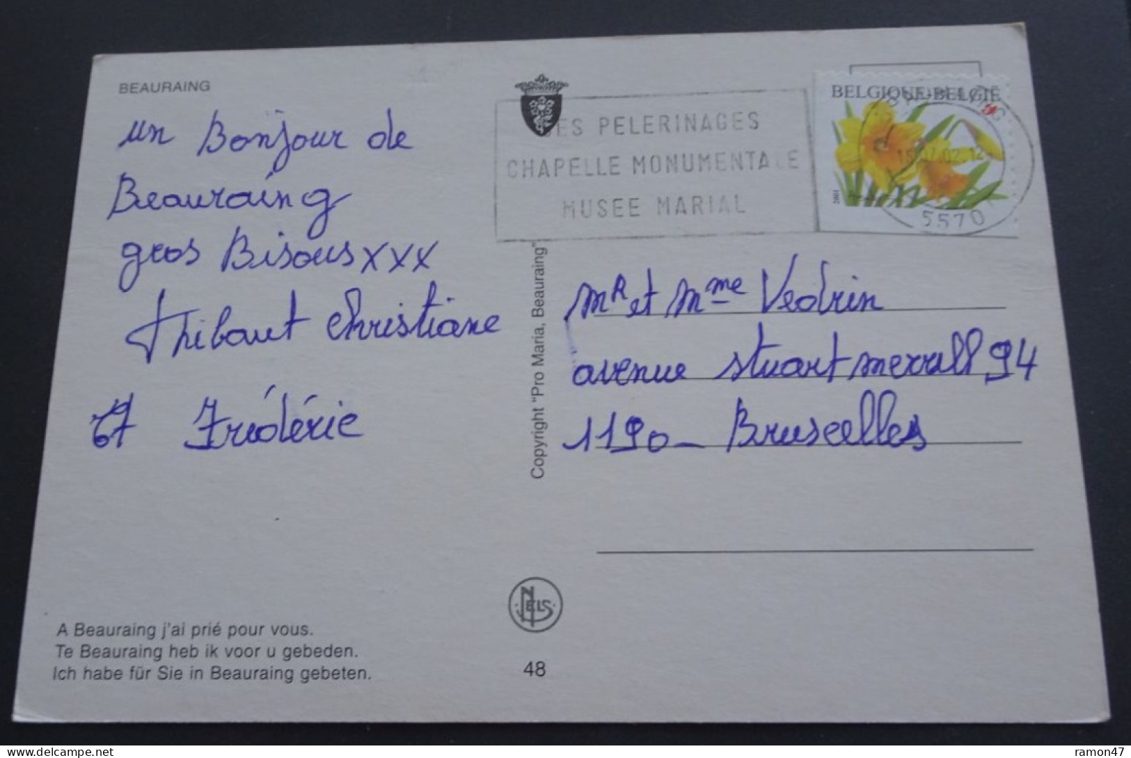 Beauraing - Apparitions De Notre-Dame à Beauraing Du 29/11/1932 Au 03/01/1933 - Copyright "Pro Maria, Beauraing" - # 48 - Beauraing