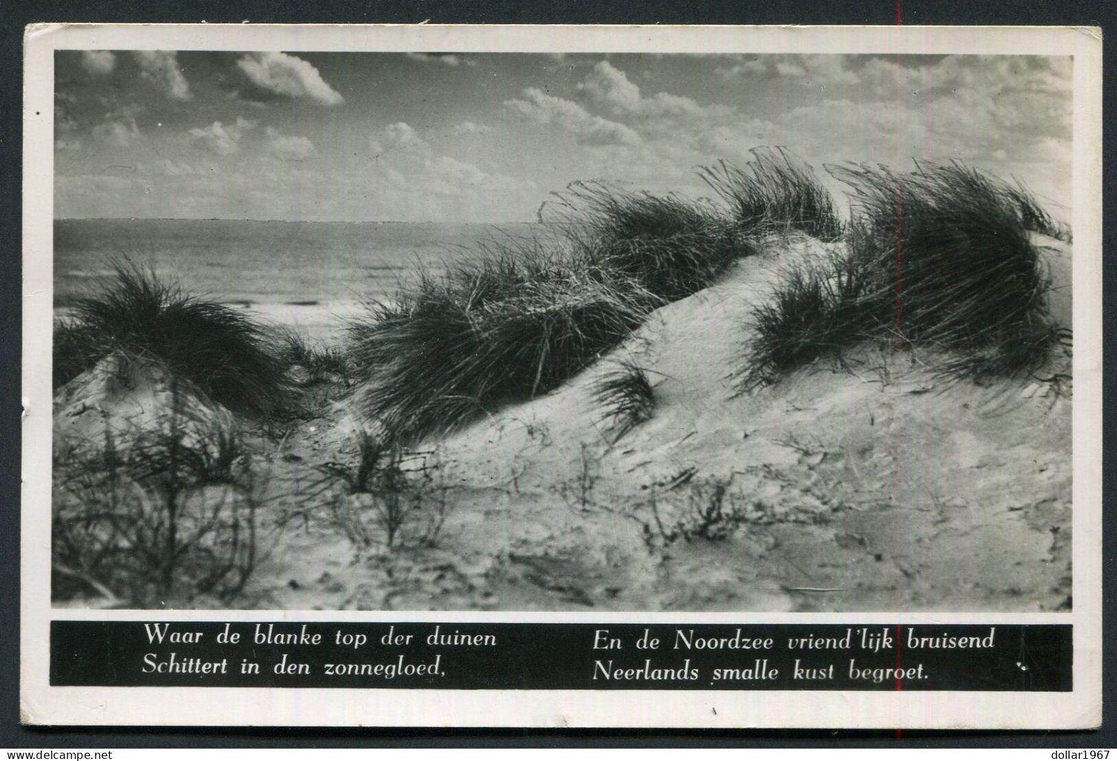 En De Noordzee Lijk Bruisend Neerlands Smalle Kust Begroet . 1954  -   Used - 2 Scans For Originalscan !! - Andere & Zonder Classificatie