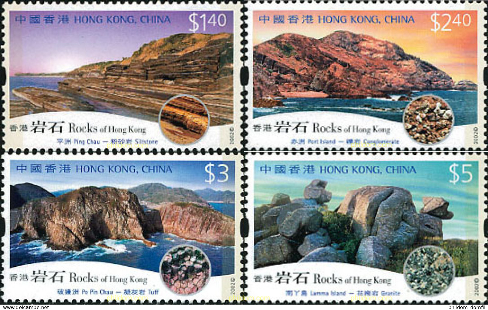 101201 MNH HONG KONG 2002 GEOLOGIA - Verzamelingen & Reeksen