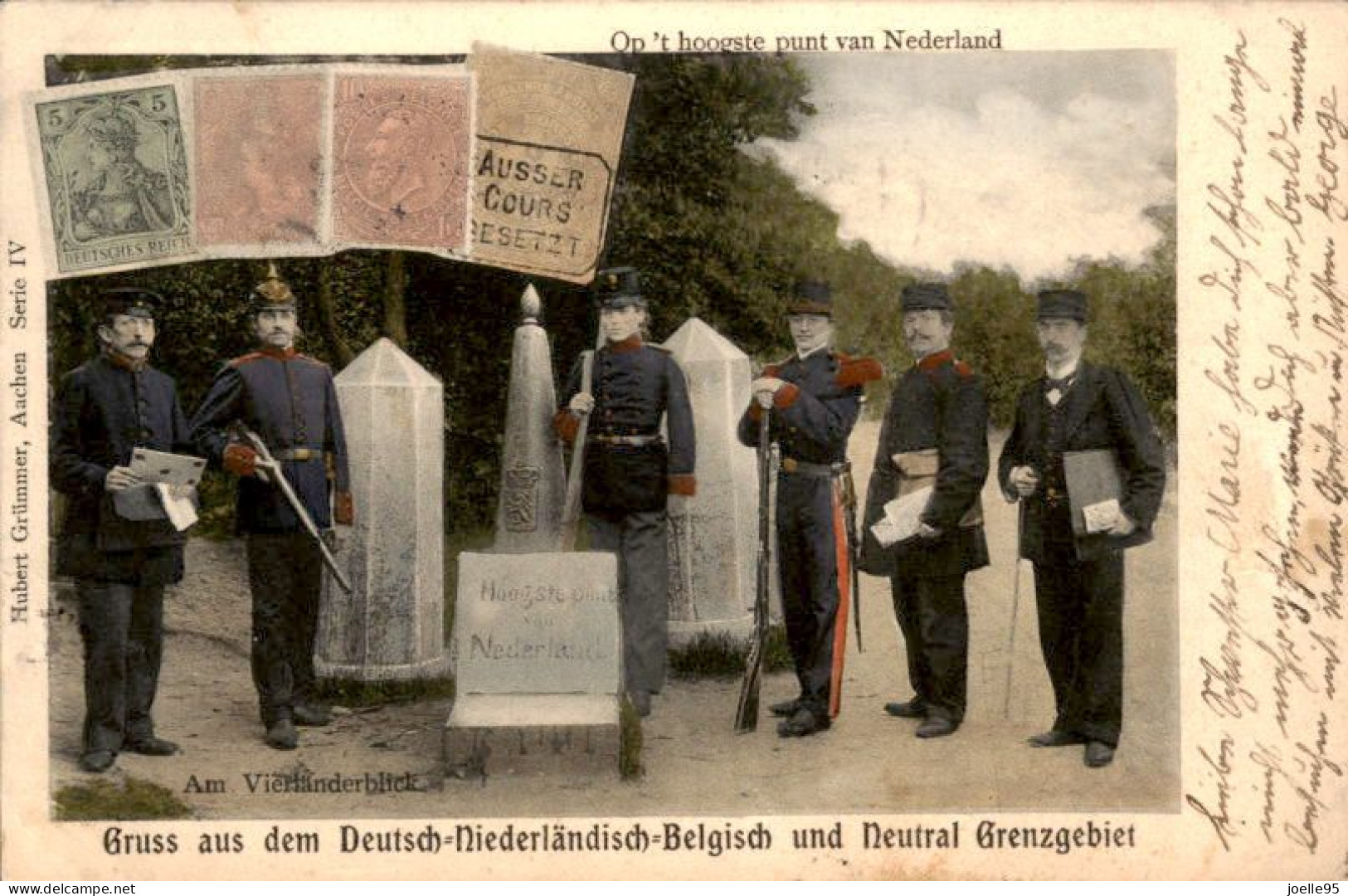 Vaals - Vierlandenblick - Zollwache - Douane - Vierlandenpunt - Bleyberg - Neutraal Gebied - Grens - 1898 - Vaals