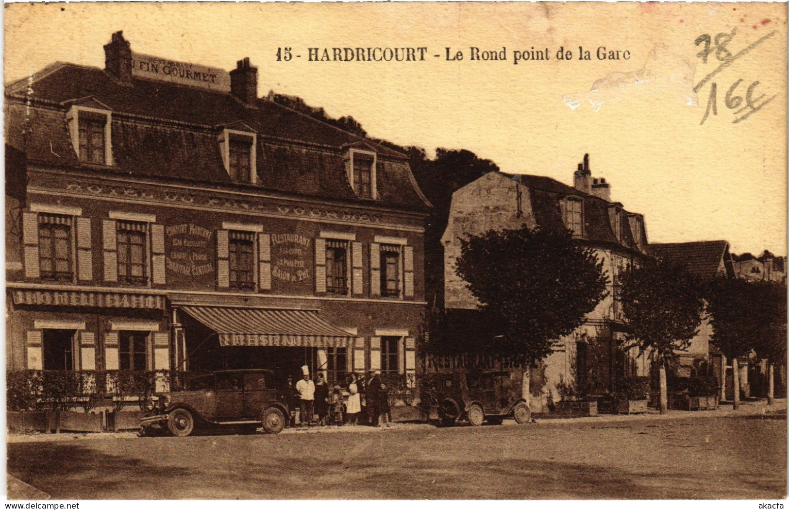 CPA Hadricourt Rond Point De La Gare (1276603) - Hardricourt
