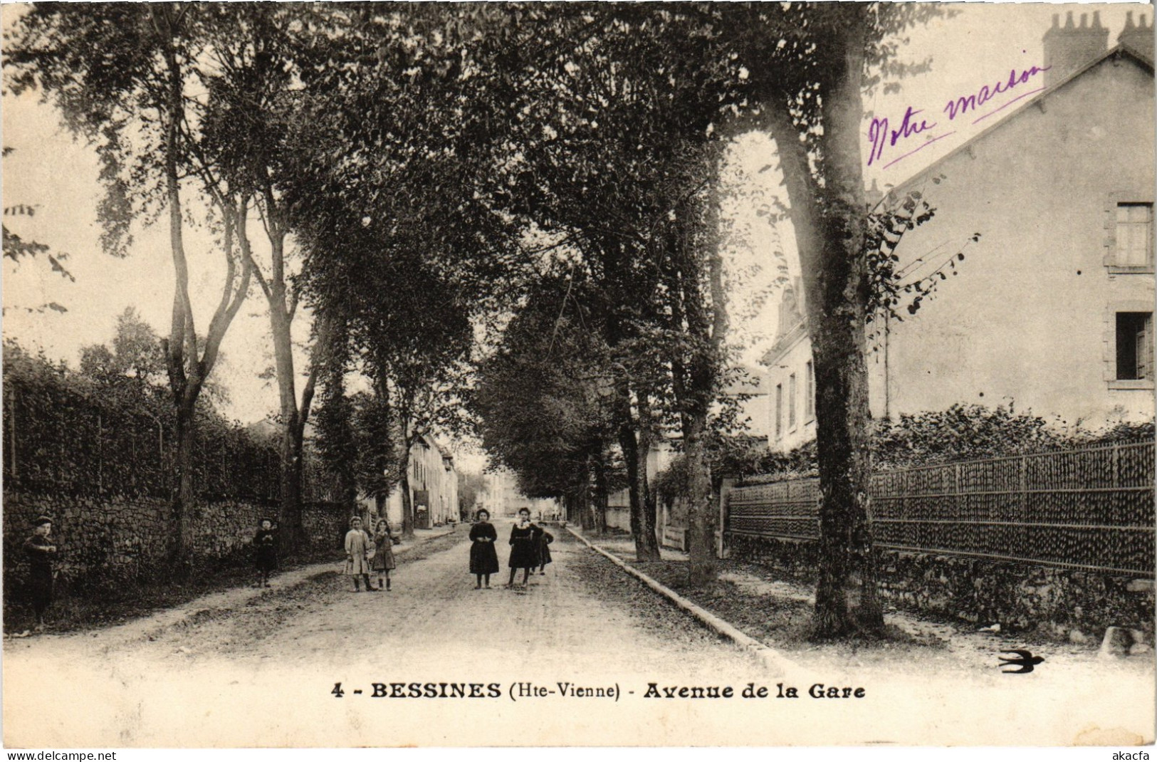 CPA Bessines Avenue De La Gare (1276747) - Bessines Sur Gartempe