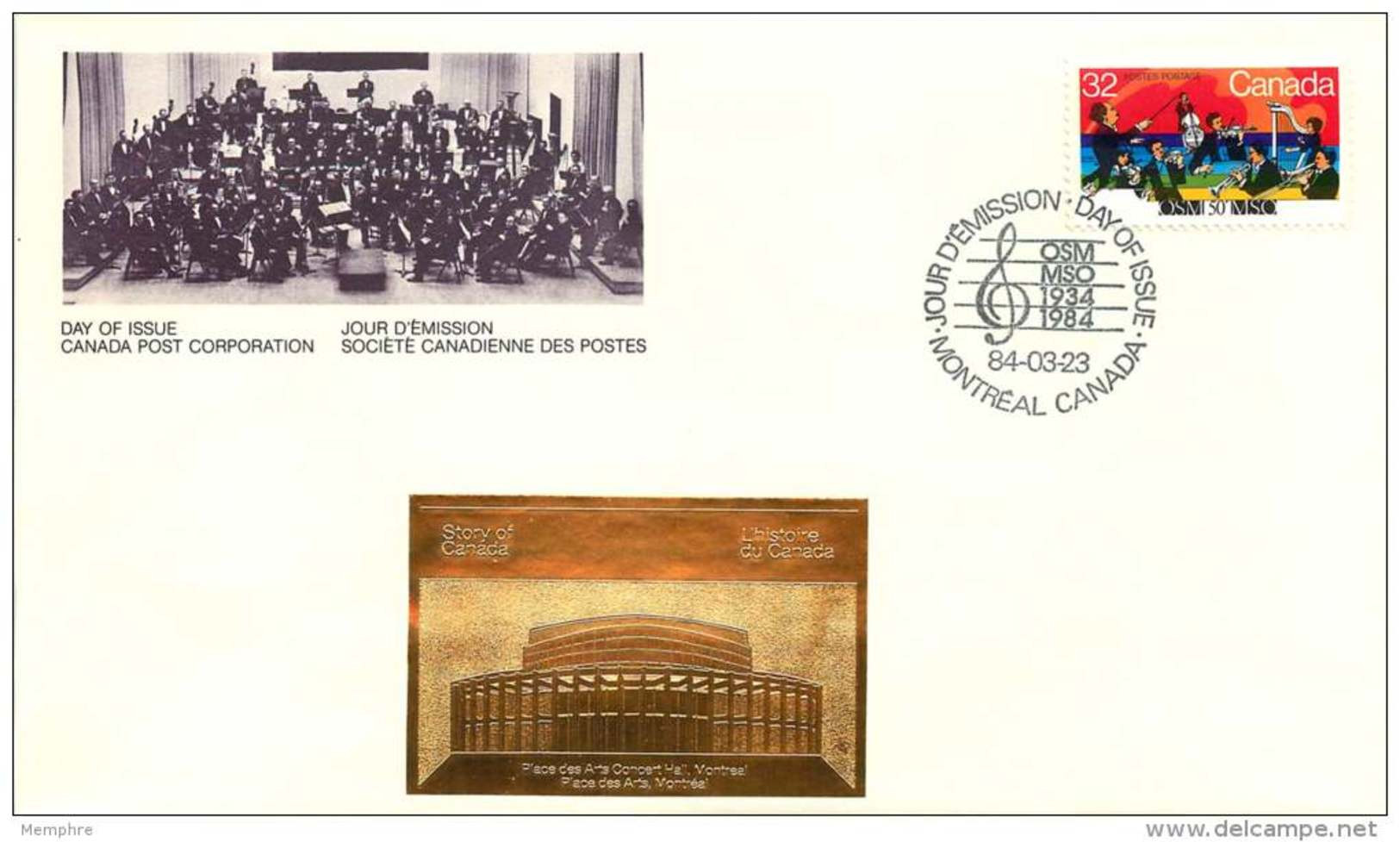 1984  Montreal Symphony Orchestra  Sc1010  Single With Gold Foil - 1981-1990