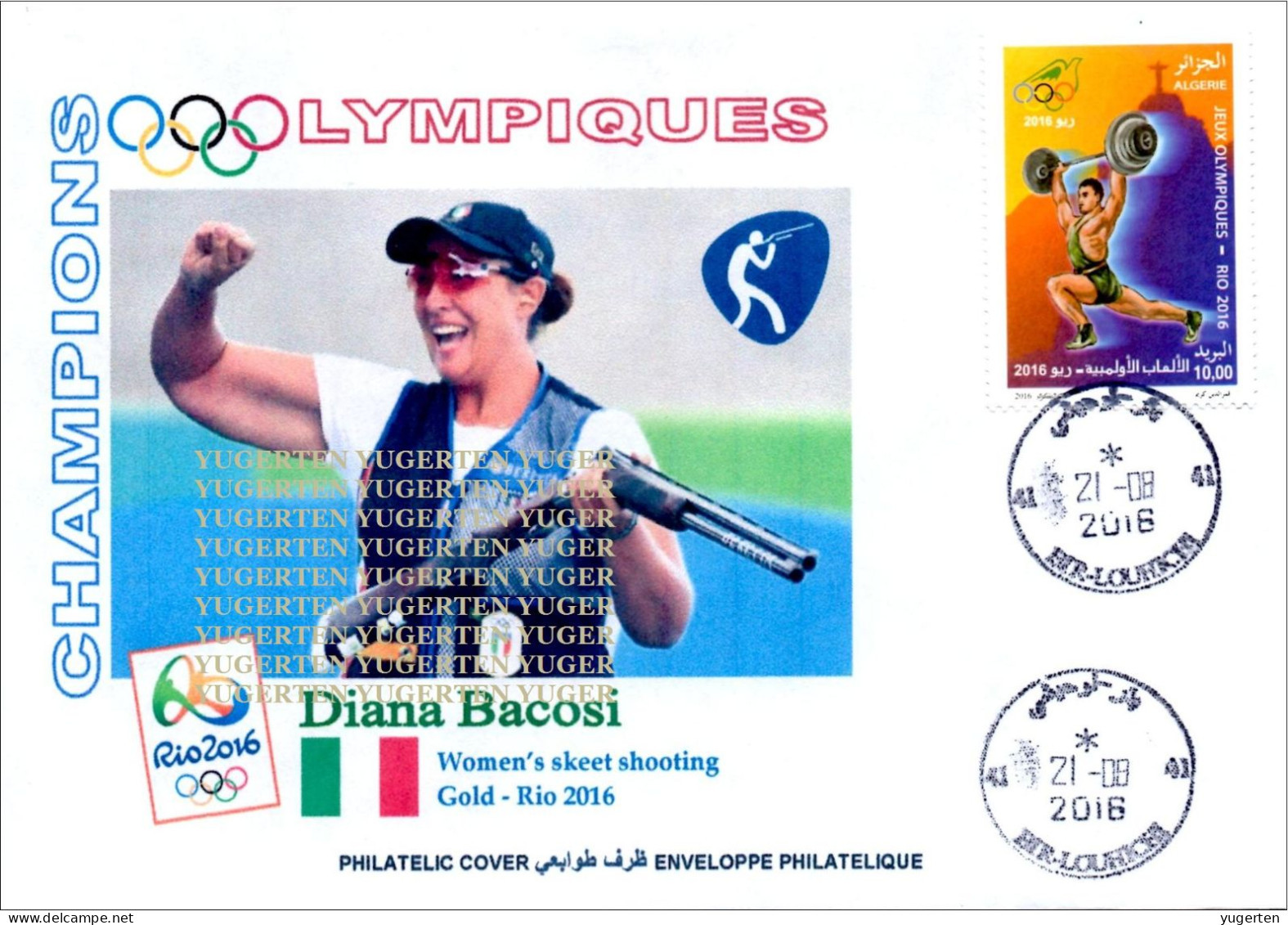 ALGERIJE 2016 - Cover Olympic Games Rio 2016 Shooting Italy Diana Bacosi Tir Italia Olympische Spiele Olympics JO - Shooting (Weapons)