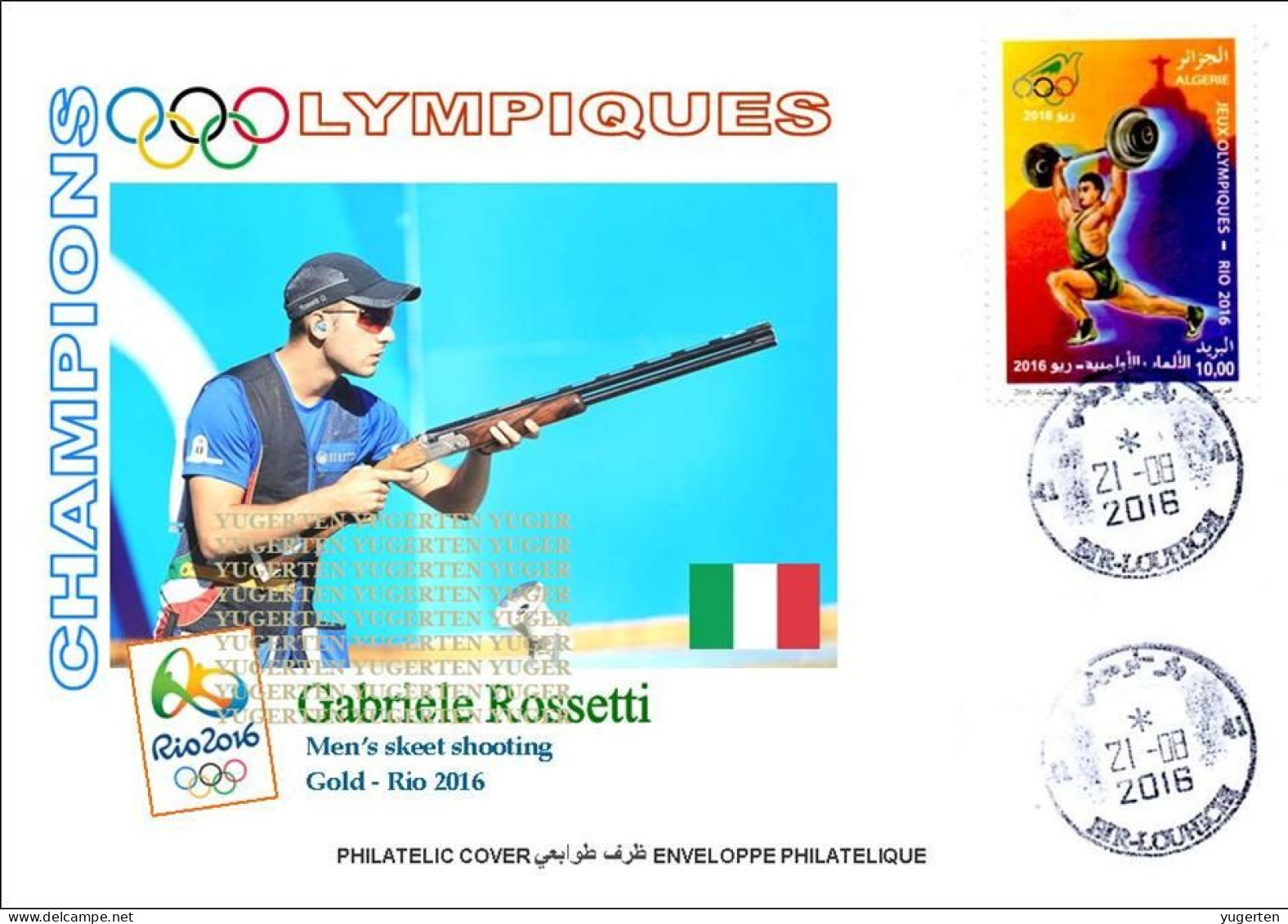 ALGERIJE 2016 - Cover Olympic Games Rio 2016 Shooting Italy Rossetti Tir Italia Schießen Spiele Olímpicos Olympics JO - Tiro (armi)