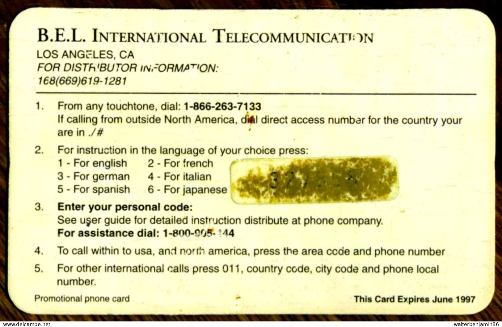 SCHEDA TELEFONICA PHONECARD DISNEY U.S.A. B.E.L. INTERNATIONAL ANIMALS DOG AND CAT PET - Collezioni