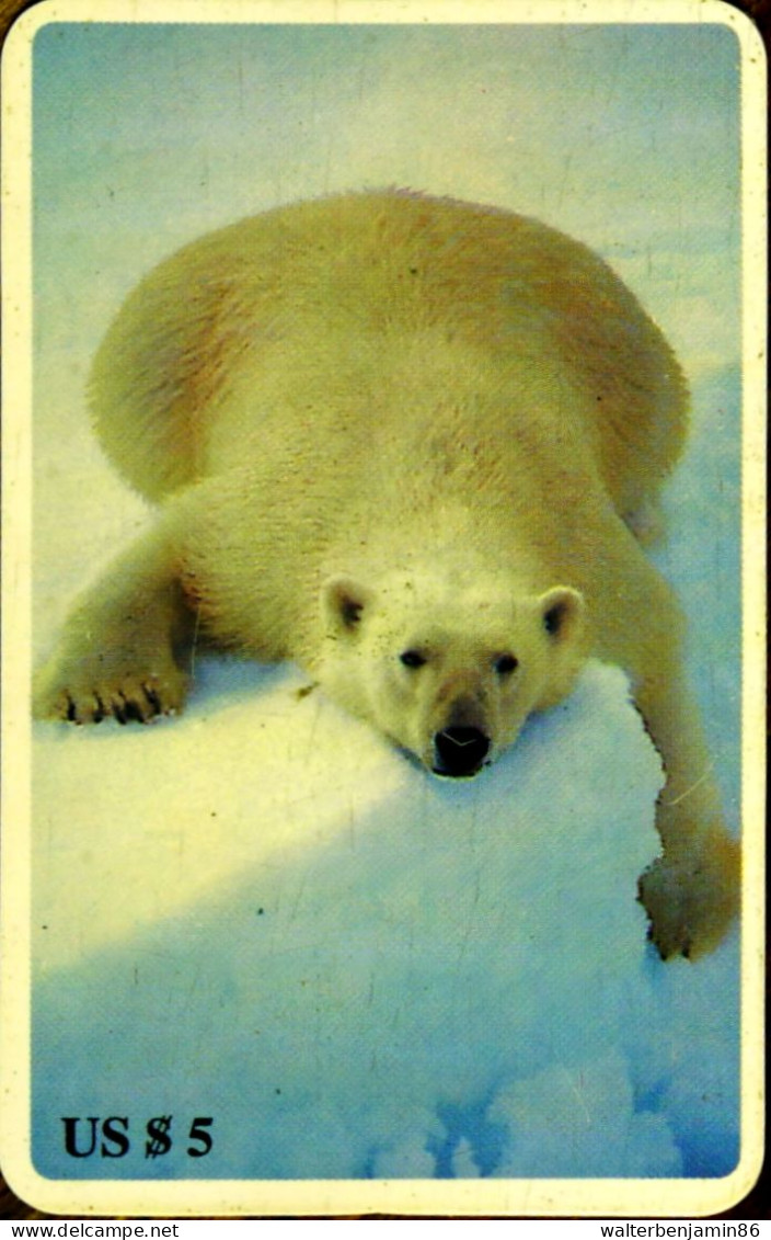 SCHEDA TELEFONICA PHONECARD DISNEY U.S.A. B.E.L. INTERNATIONAL ANIMALS POLAR BEAR - Sammlungen