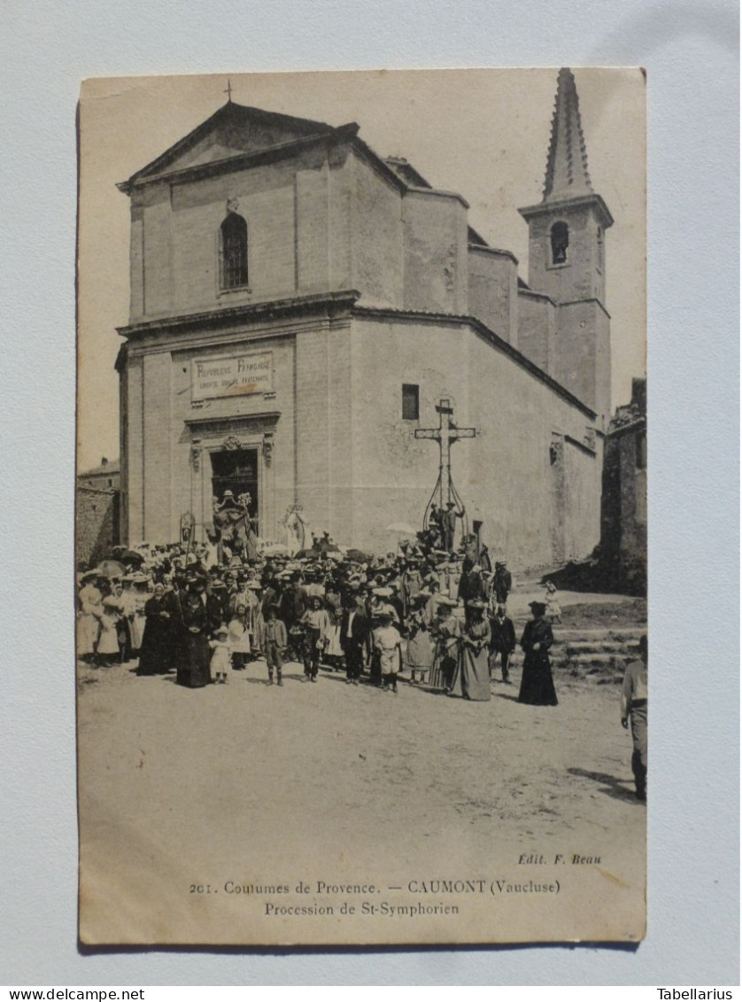 84 CAUMONT  Carte Rare à L'état Pur - Procession De Saint-Symphorien [St] - Coutumes De Provence TAB759 - Caumont Sur Durance