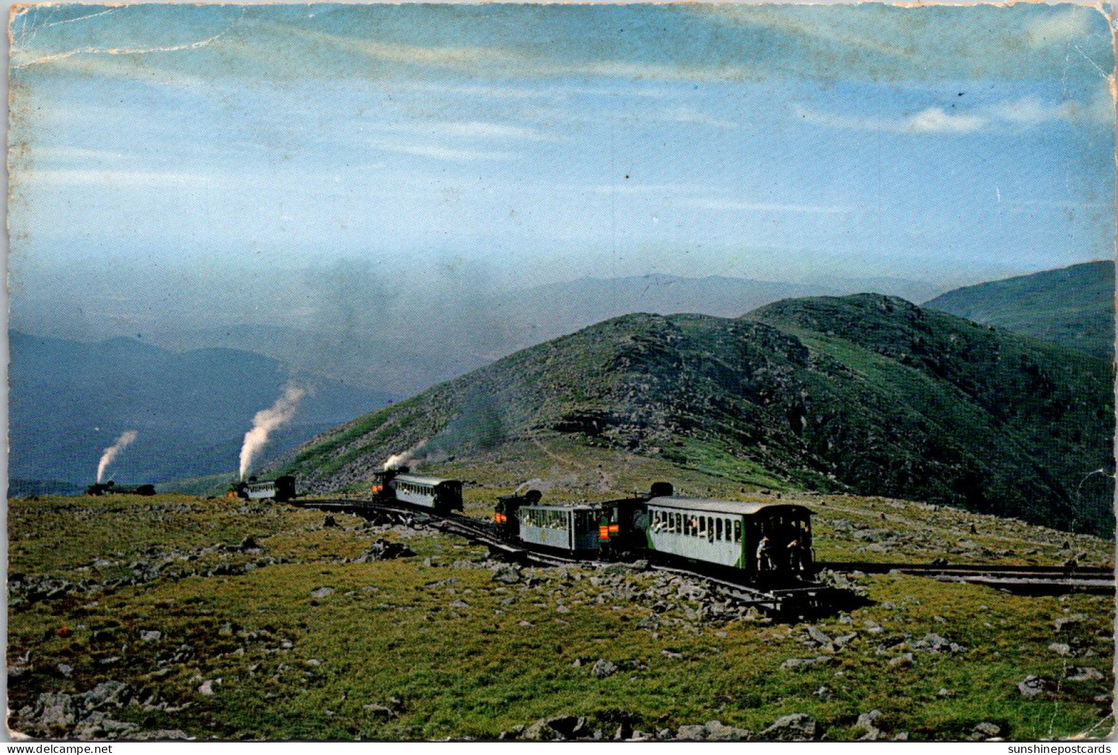 New Hampshire A Busy Day At The Mt Washington Cog Railway 1969 - White Mountains