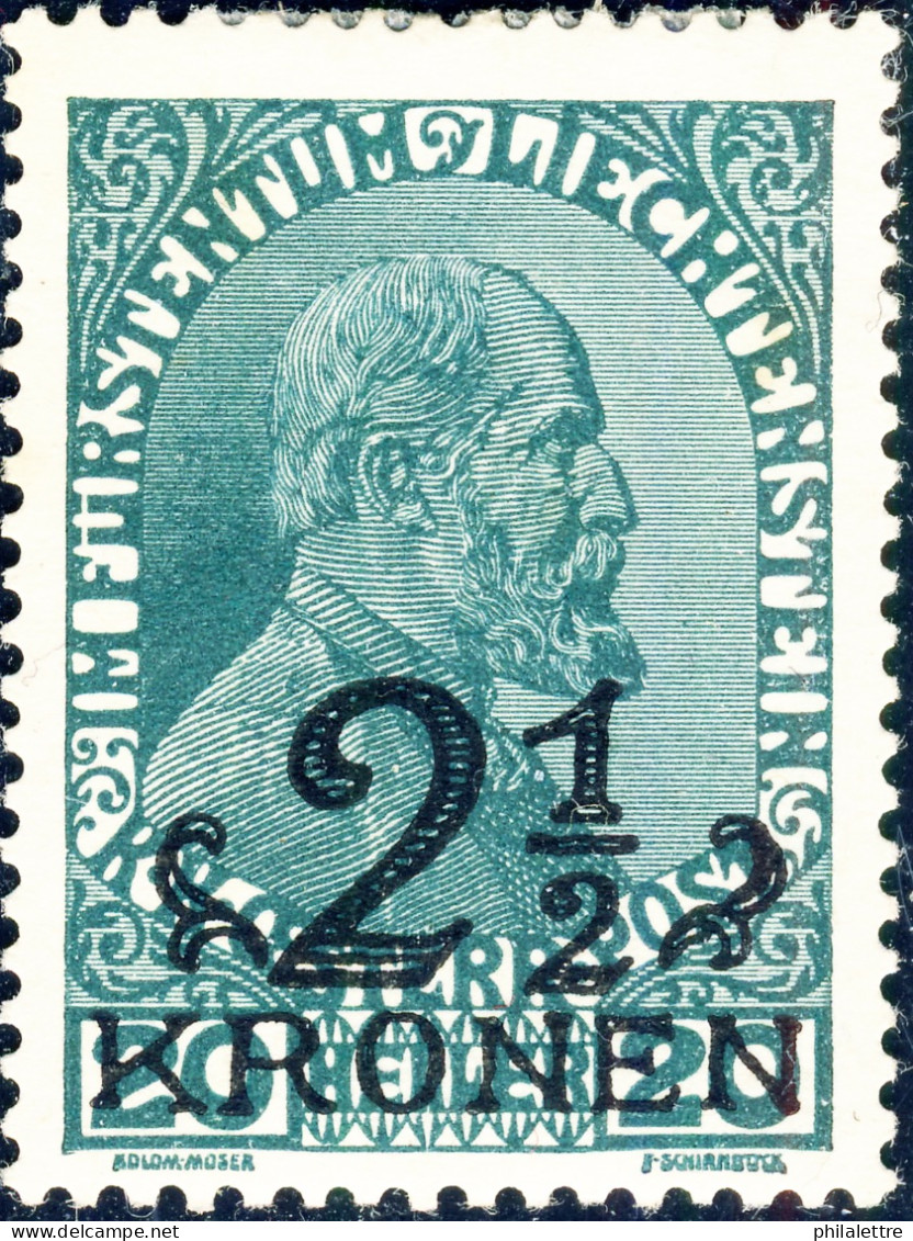 LIECHTENSTEIN - 1920 - Yv.16/Mi.16 2 1/2Kr/20H Green - Mint* - Unused Stamps
