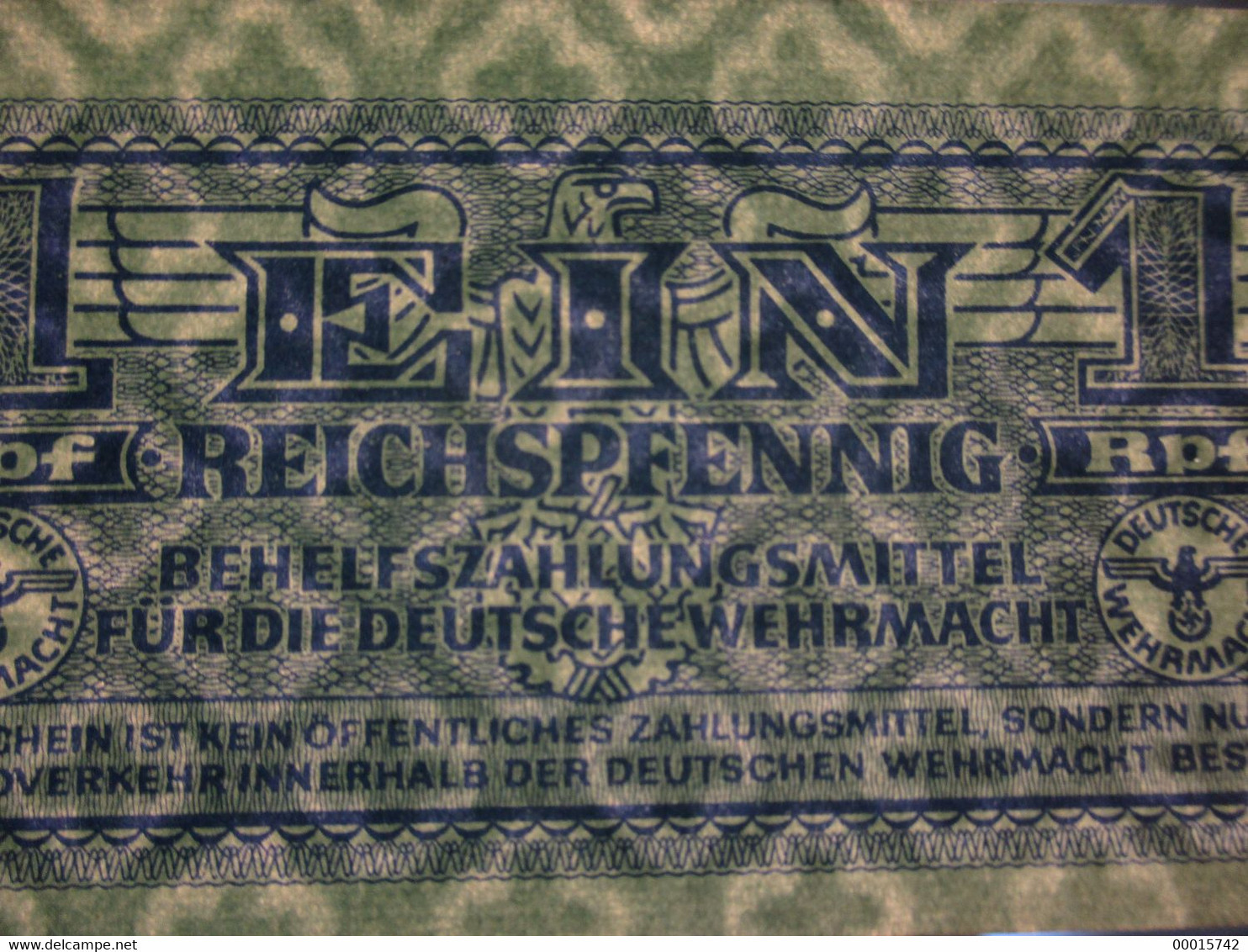 GERMANY 1 REICHSFENNIG 1942 P-M32 UNC  D-0013 - Behelfszahlungsmittel - Dt. Wehrmacht