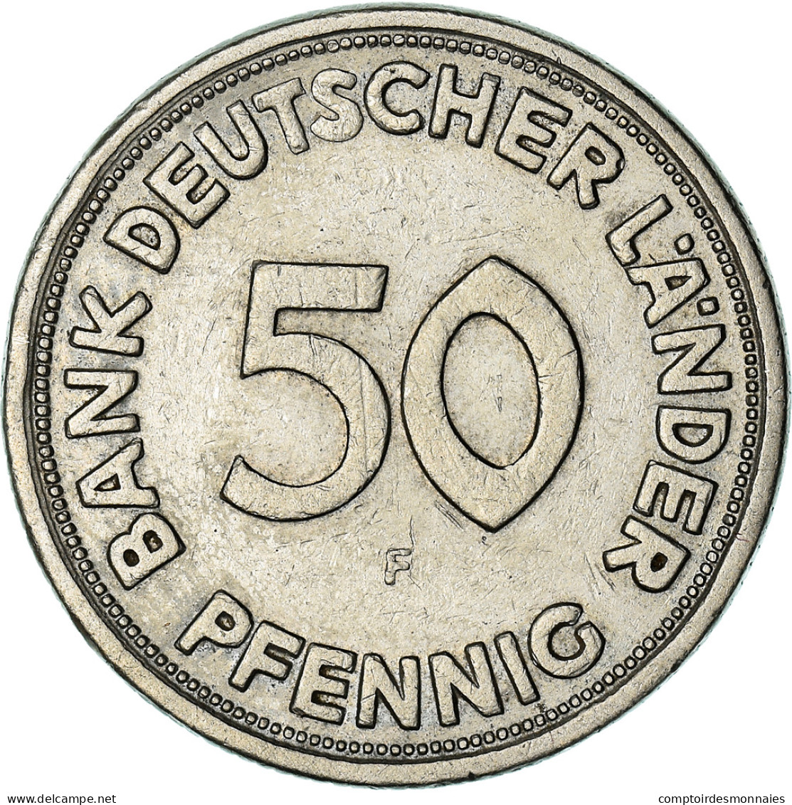 Monnaie, République Fédérale Allemande, 50 Pfennig, 1949, Stuttgart, TTB - 50 Pfennig