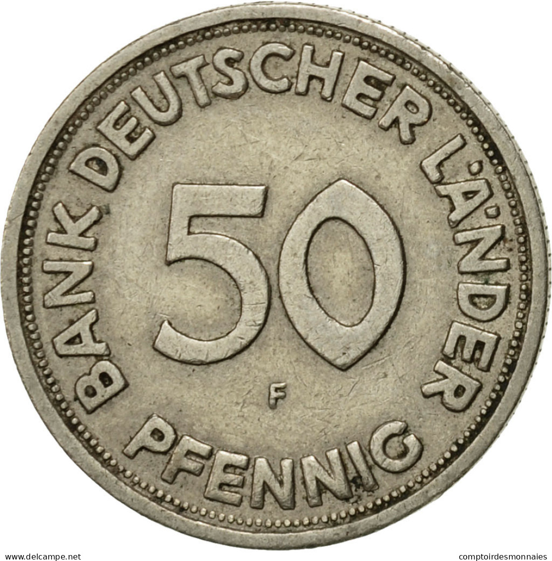 Monnaie, République Fédérale Allemande, 50 Pfennig, 1949, Stuttgart, TTB - 50 Pfennig