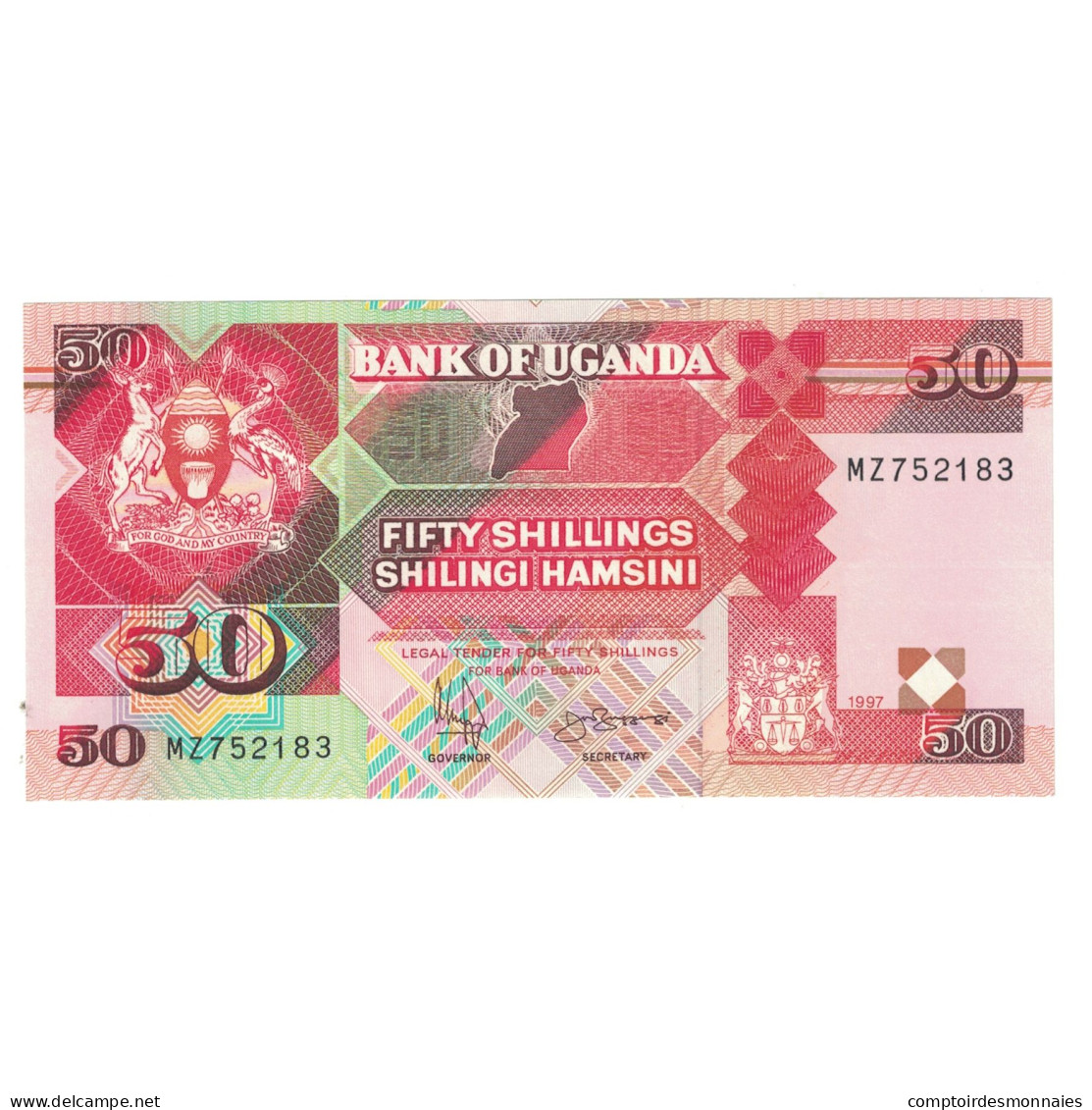 Billet, Uganda, 50 Shillings, 1997, KM:30c, NEUF - Ouganda