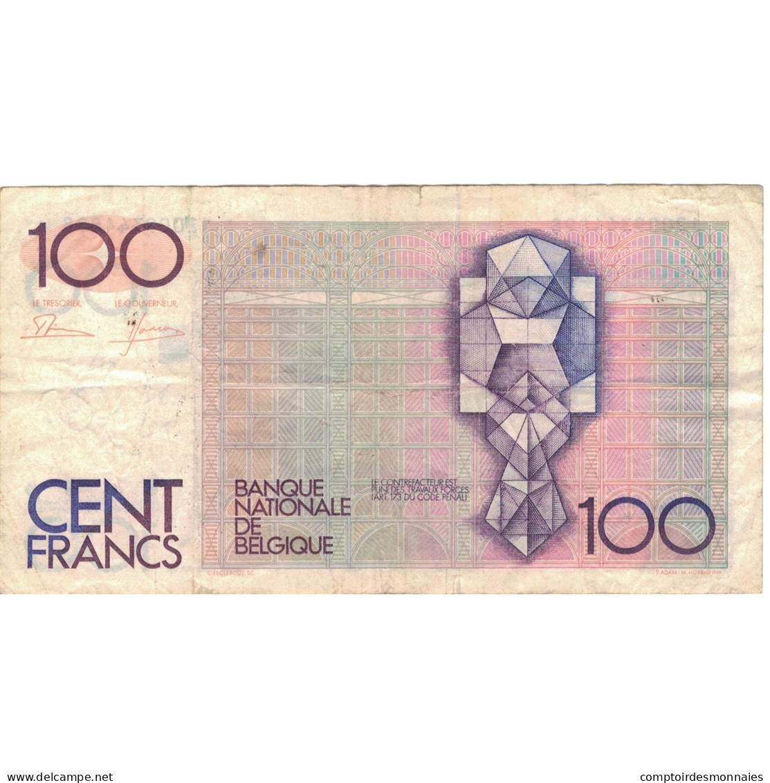 Billet, Belgique, 100 Francs, KM:140a, B - 100 Franchi