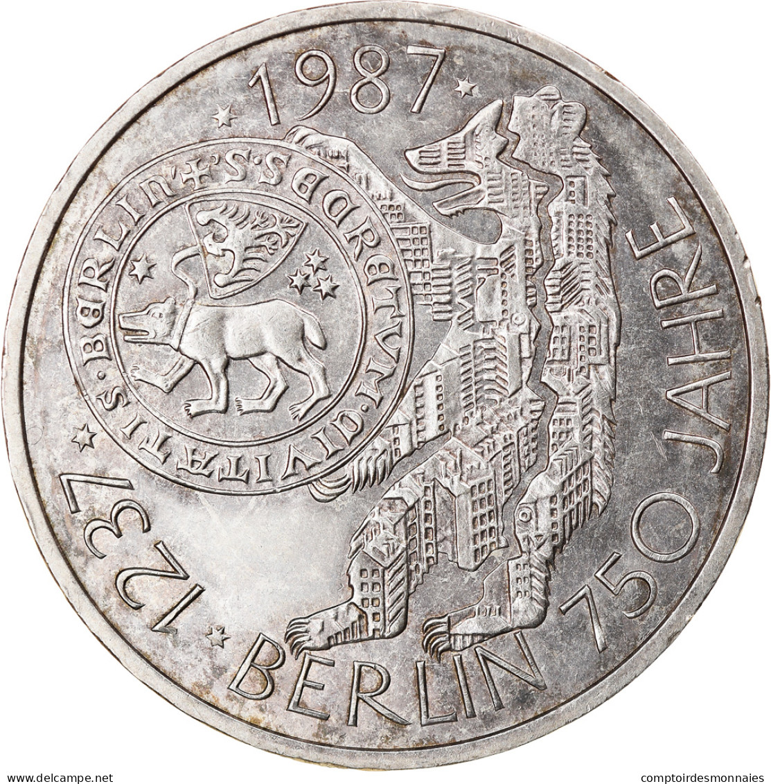 Monnaie, République Fédérale Allemande, 10 Mark, 1987, Hamburg, Germany, SUP - Herdenkingsmunt