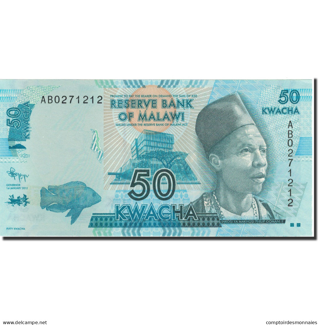 Billet, Malawi, 50 Kwacha, 2012, 2012-01-01, KM:58, NEUF - Malawi