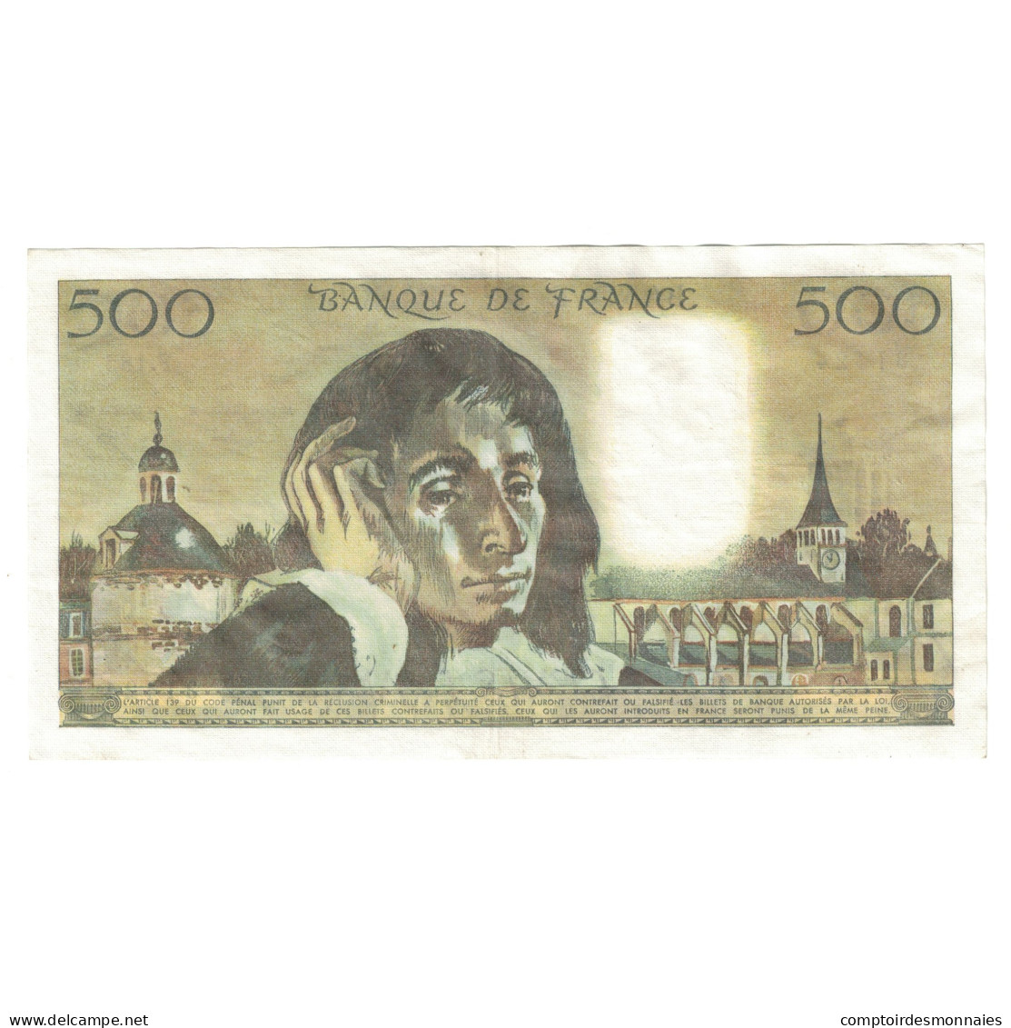 France, 500 Francs, Pascal, 1983, F.185, SUP, Fayette:71.29, KM:156e - 500 F 1968-1993 ''Pascal''