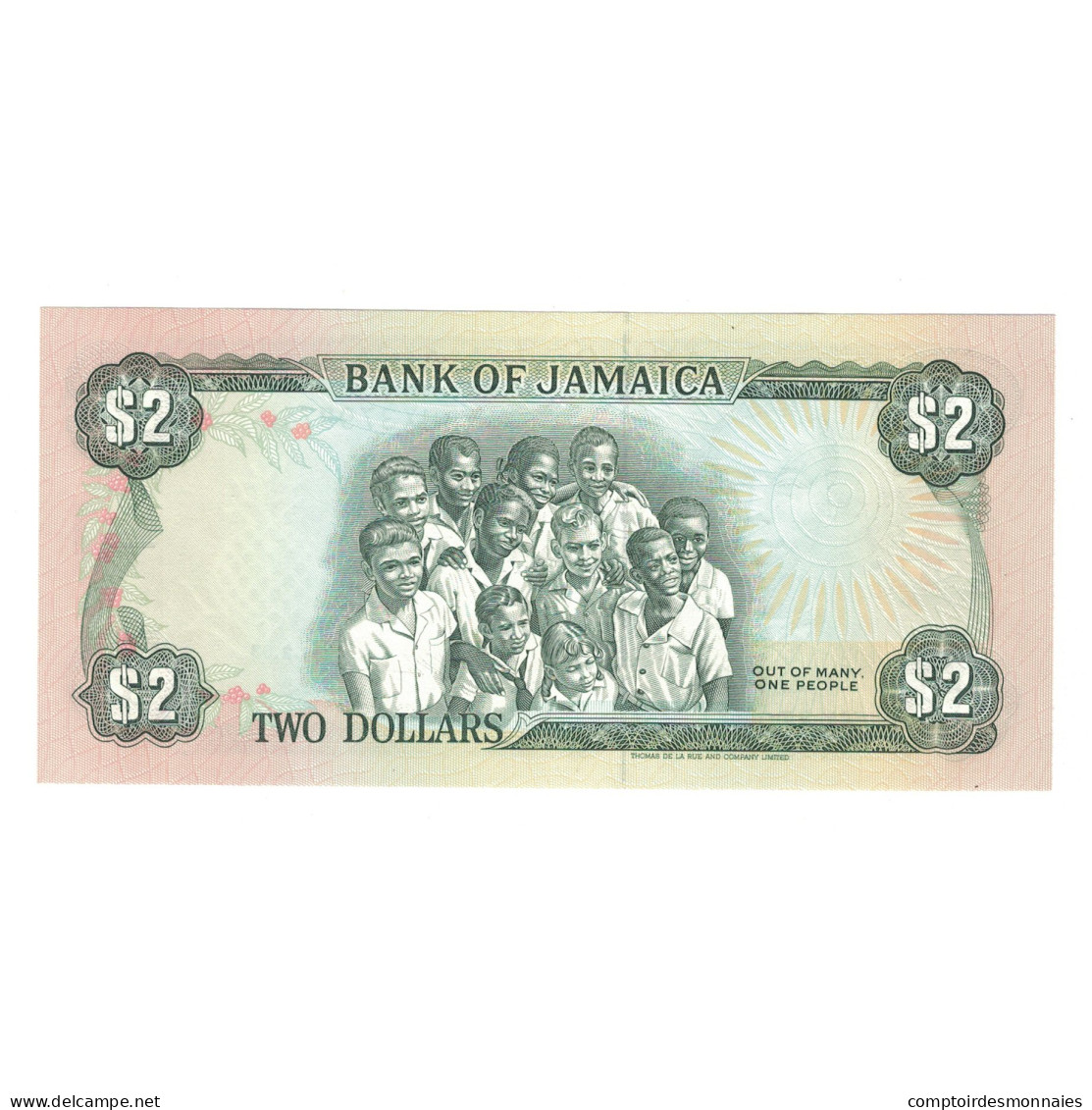 Billet, Jamaica, 2 Dollars, 1993, 1993-02-01, KM:69e, NEUF - Jamaique