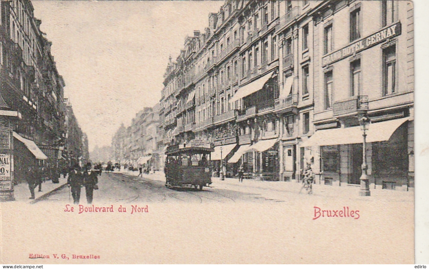 ***  BELGIQUE  ***  BRUXELLES  Bruxelles  Le Boulevard Du Nord -- Timbrée TB  - Trasporto Pubblico Stradale