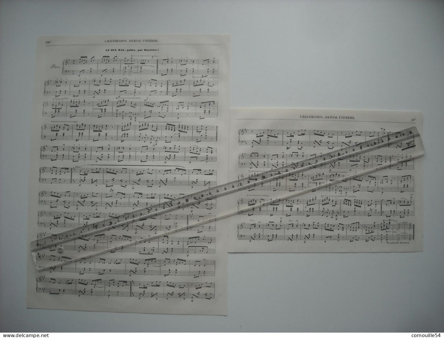 PARTITION MUSICALE 1852. LE 10 MAI, POLKA, PAR DUVIVIER. - Jazz