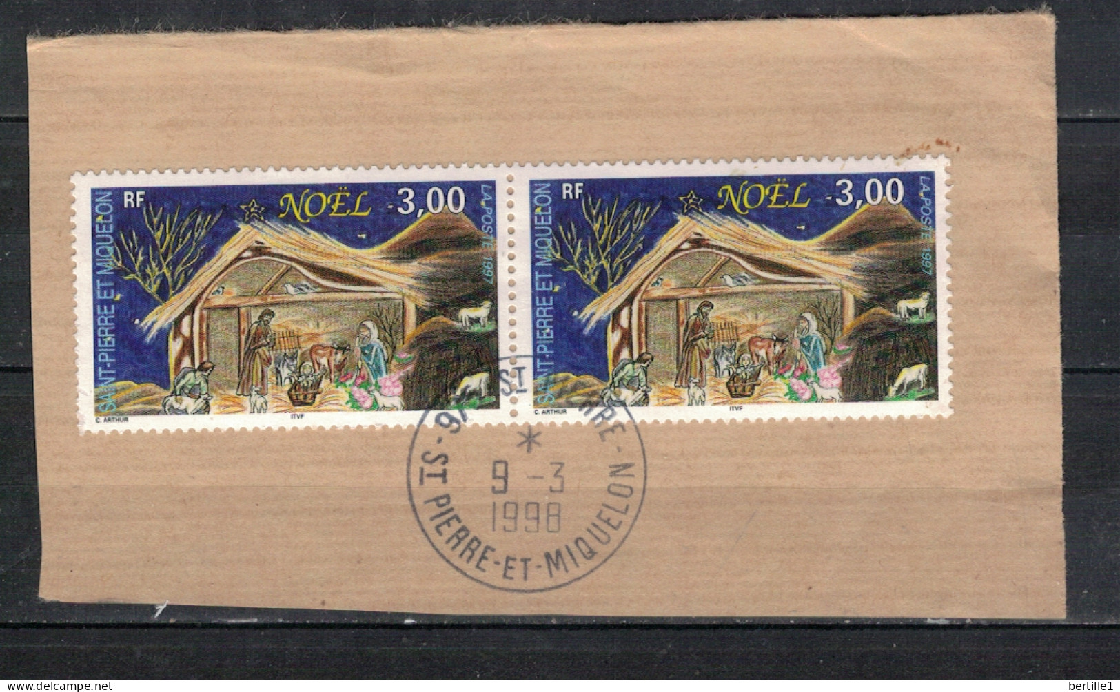 SAINT PIERRE ET MIQUELON        N°  YVERT  662 X 2  Oblitéré ( OB 11/47  ) - Used Stamps