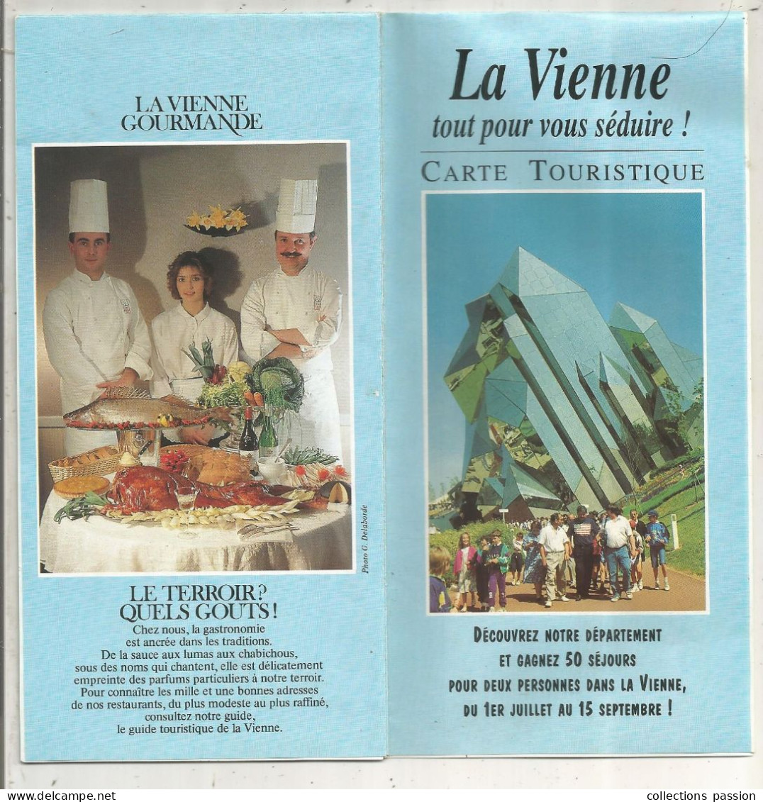 Dépliant Touristique, LA VIENNE, Carte Touristique, 48 Pages, Frais Fr 2.45 E - Dépliants Touristiques