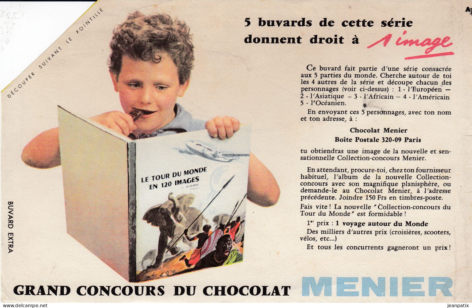 Buvard - Blotter - Chocolat Menier - Le Tour Du Monde - Cacao