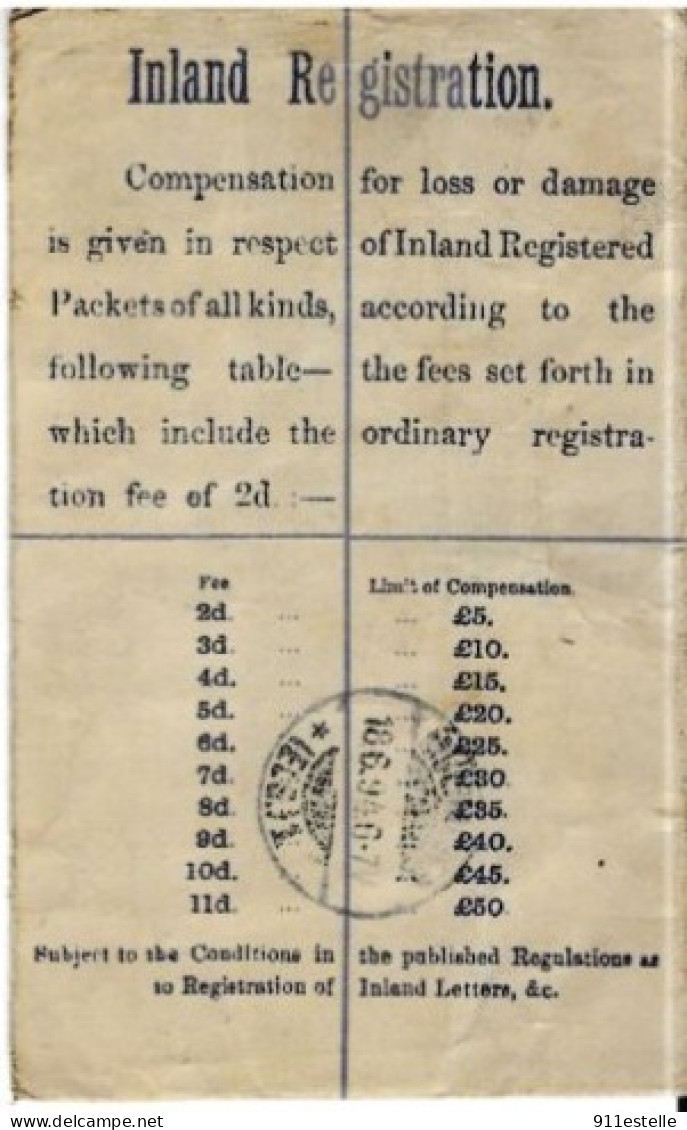 REGISTERED LETTER 1894 MULHAUSEN - Cartas & Documentos