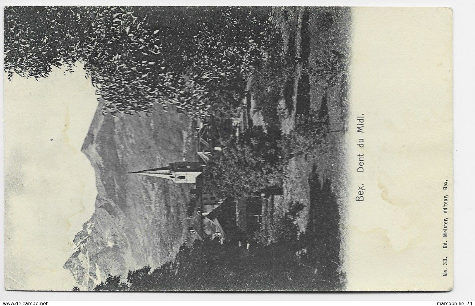 HELVETIA SUISSE CARTE BEX + POSTE MILITAIRE MITRAILLEUSE FORTERESSE 3 1911 + CHATEL ST DENIS  POUR GENEVE - Oblitérations