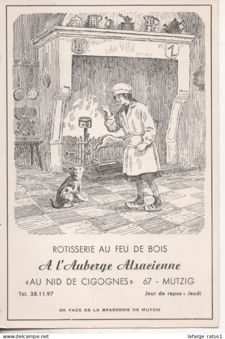 Mutzig  Rotisserie Au Feu De Bois A L Auberge Ancienne Au Nid De Cigognes - Mutzig