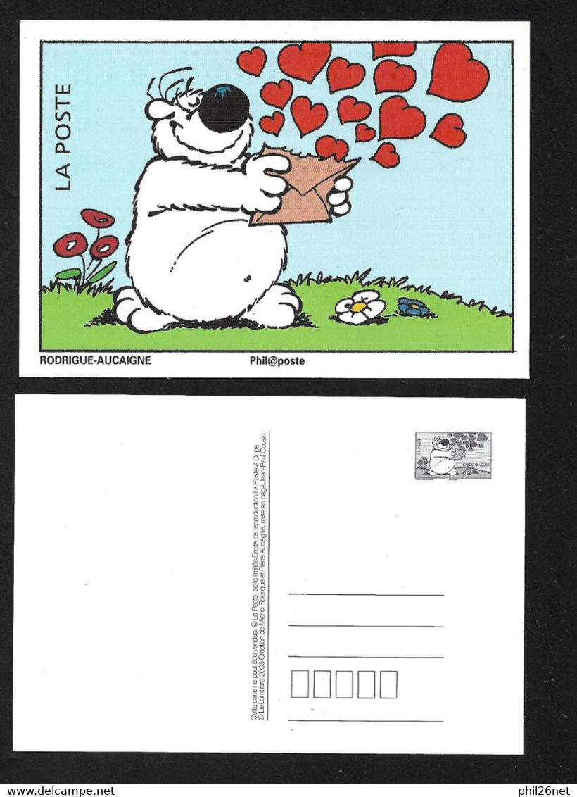 Entier Carte édition La Poste N°3959-CP1 Chien Cubitus ( Rodrigue Et Aucaigne) Envoie Des Mots D'amour Neuve TB - Prêts-à-poster:  Autres (1995-...)