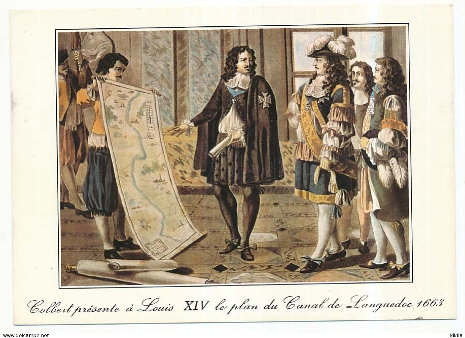 CPSM / CPM 10.5 X 15 Canal Du LANGUEDOC 1663 : Jean Baptiste COLBERT Présente Le Plan à Louis XIV - Languedoc-Roussillon