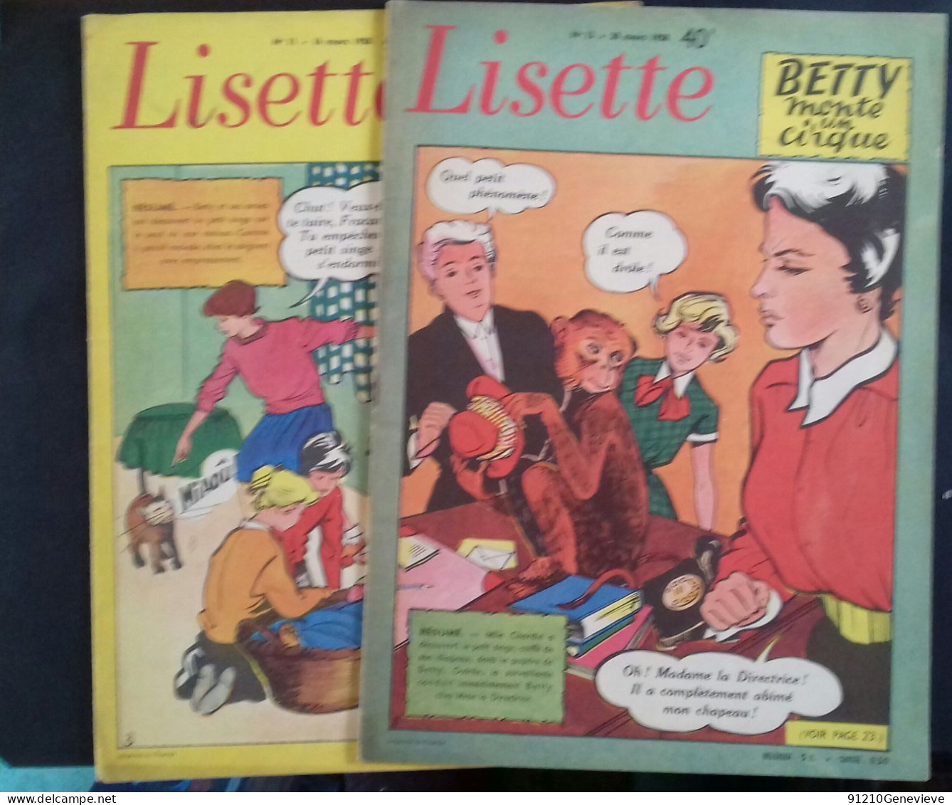 MAGAZINE LISETTE  N° 11 Et 13  De  1958  LOT De 2 - Lisette