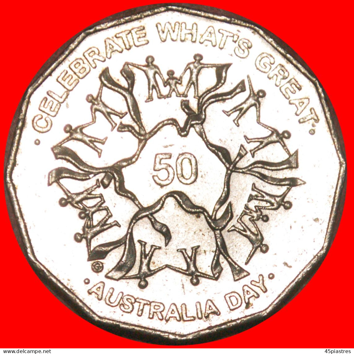 * AUSTRALIA DAY 26 JANUARY 1788: AUSTRALIA  50 CENTS 2010! ELIZABETH II (1953-2022) ·  LOW START · NO RESERVE! - 50 Cents