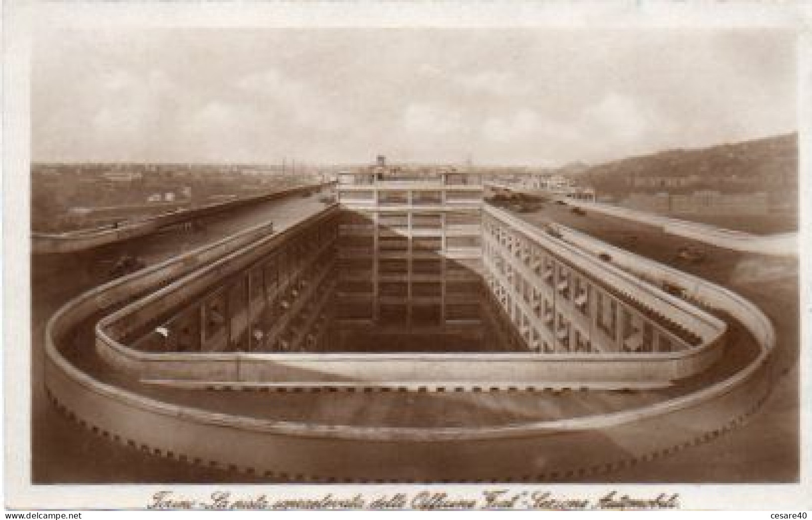 ITALIA - TORINO - Pista Sopraelevata Officine FIAT, Viag.1925 - AG 2023-20,21 - Transport