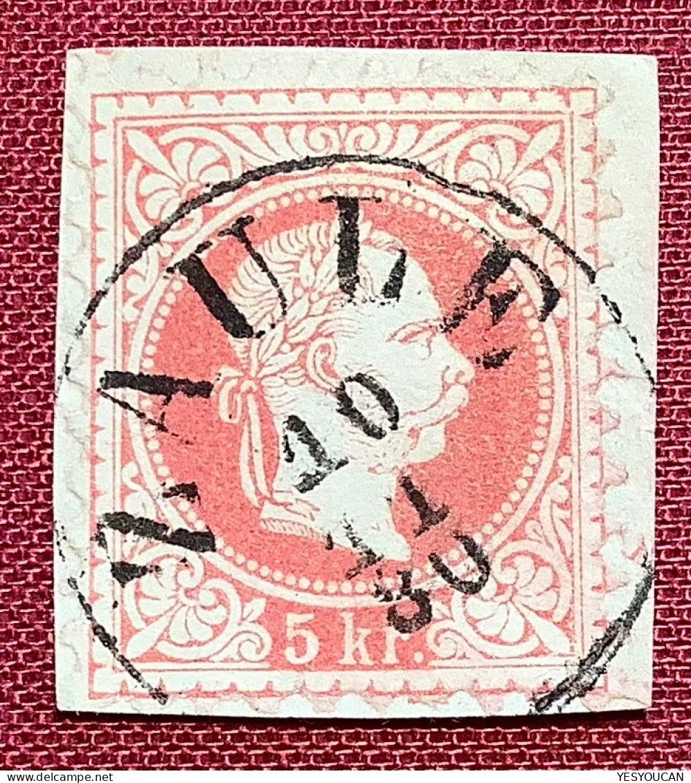 „ZAULE 1880“ RARITÄT KLEIN 70P !  (Čavle Kroatien Küstenland) Österreich 1867 (Austria Fiume Triest Croatie Croatia - Used Stamps