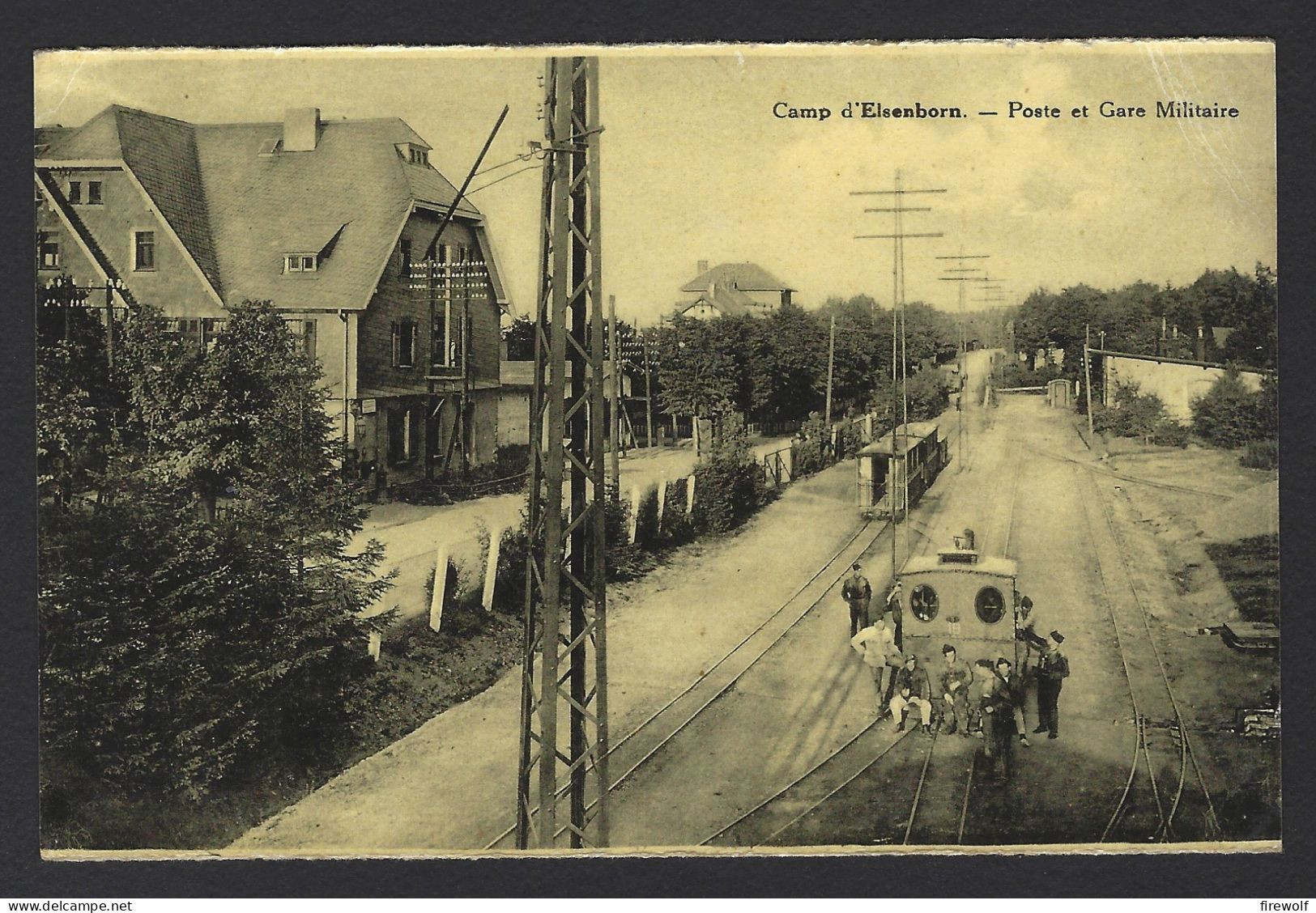 W08 - Elsenborn - Poste Et Gare Militaire - Railways Station Locomotive Military - Used 1937 - Elsenborn (Kamp)