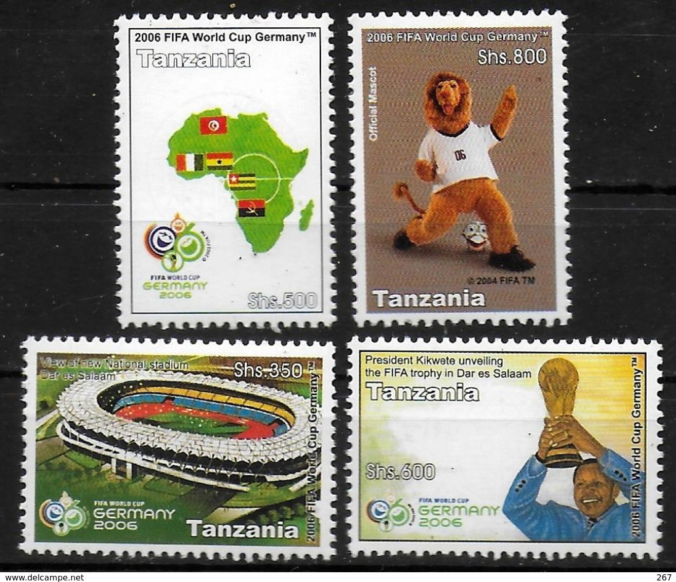 TANZANIE  N°  3467/70   * *  ( Cote 6.50e )  Cup  2006  Football  Fussball   Soccer - 2006 – Germany