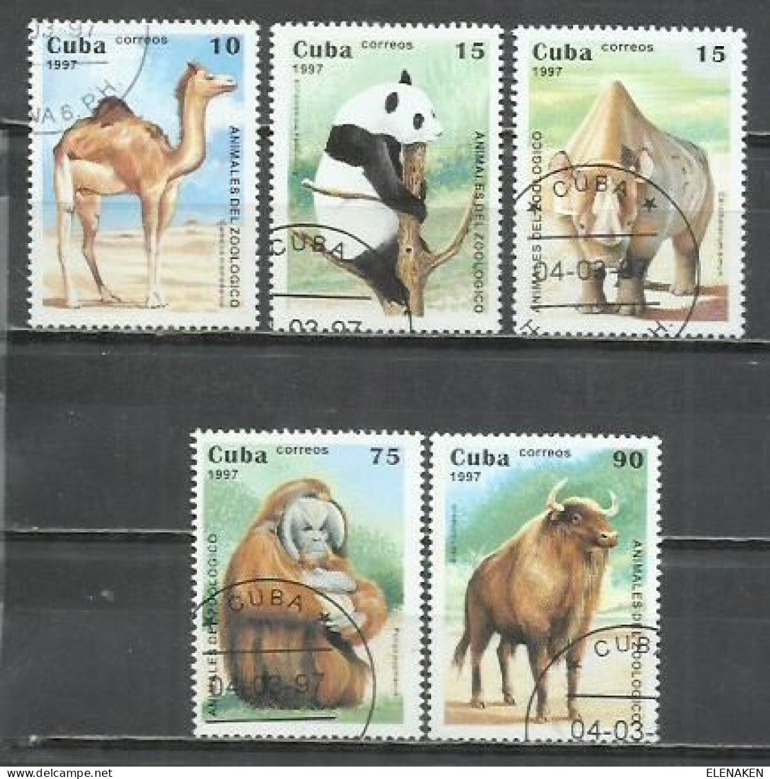 6200G-SERIE COMPLETA ANIMALES SALVAJES FAUNA CUBA 1997 Nº 3607/3701 TEMÁTICOS BONITOS CONMEMORATIVOS - Used Stamps