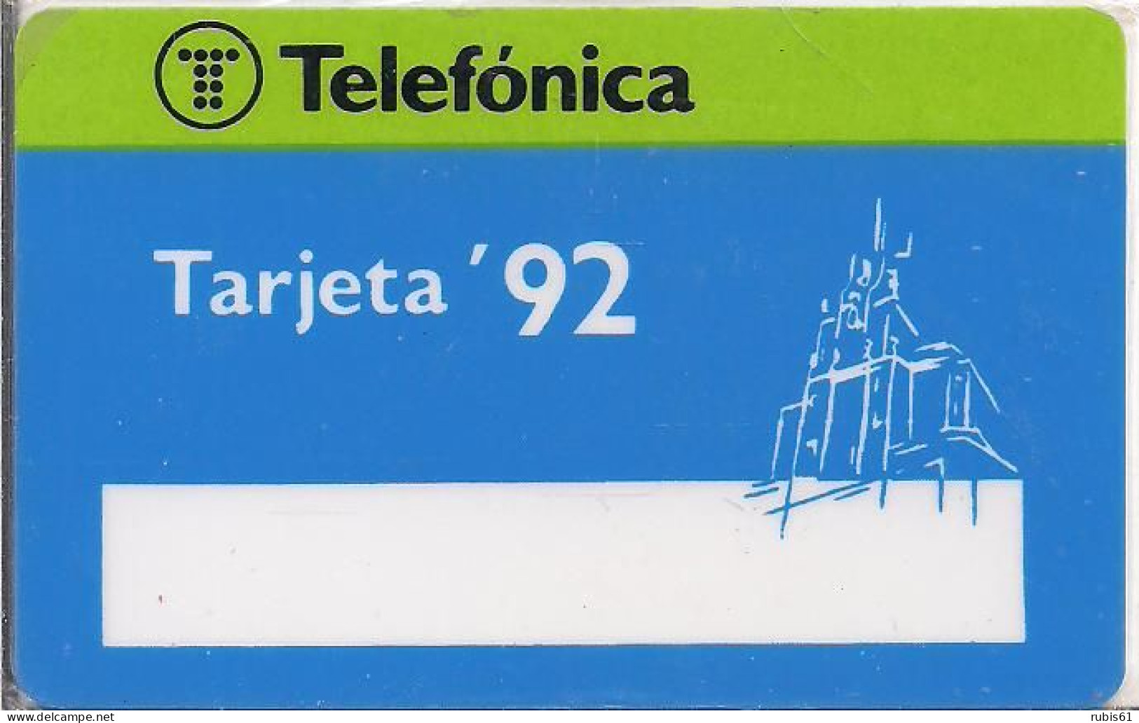 TARJETA  92 TELEFONICA - [3] Errores & Variedades