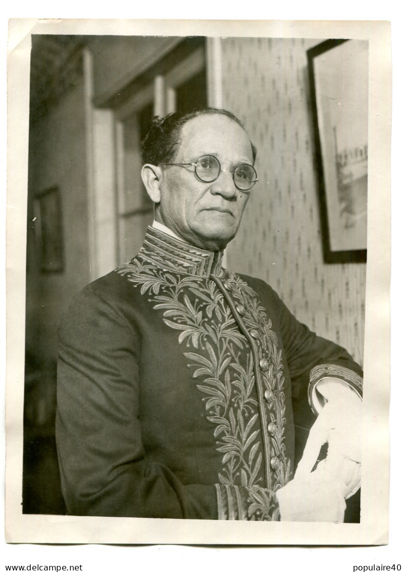 Photo Garcia Mella République Dominicaine 1930 Diplomate Uniforme Ambassadeur Paris Press Presse - Dominicaine (République)