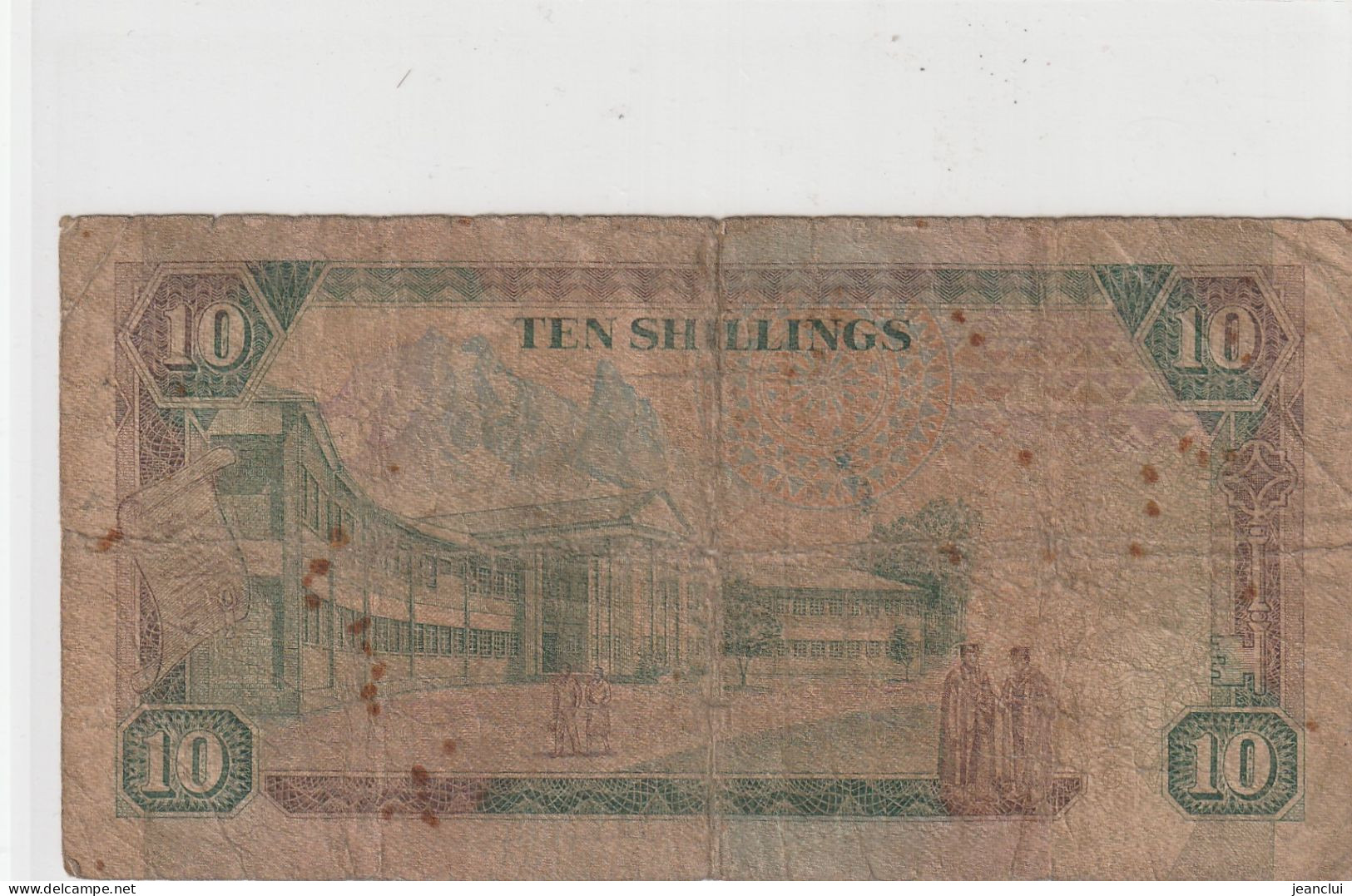 CENTRAL BANK OF KENIA  .  10 SHILLINGS  .  14-10-1989  N°  AC 0350571  .  2 SCANES - Kenia