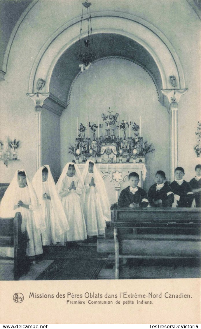 ENFANTS - Missions Des Pères Oblats Dans L'extrême Nord Canadien - Communion Des Petits Indiens - Carte Postale Ancienne - Abbildungen