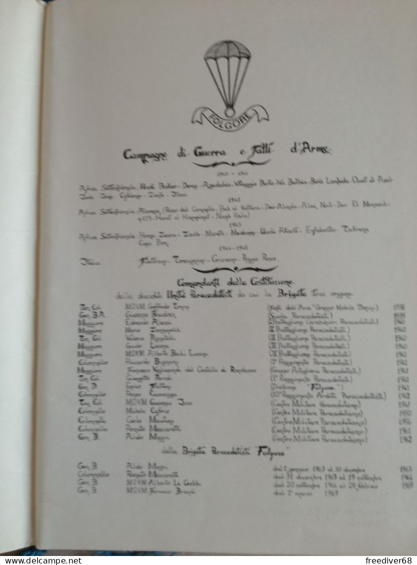 ESERCITO Brigata FOLGORE 1972 Paracadutisti Completo Parà Livorno Pisa Siena Libano Somalia Missione - Grand Format : 1971-80